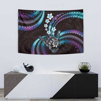 Hawaii Shaka Sign Tapestry Fantastic Frangipani Amethyst Gradient