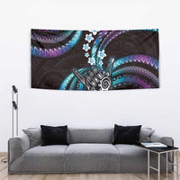 Hawaii Shaka Sign Tapestry Fantastic Frangipani Amethyst Gradient