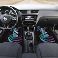 Hawaiian Ukulele Car Mats Amethyst Gradient Fantastic Plumeria