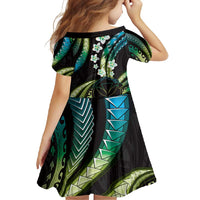 Hawaii Map Kanaka Maoli Family Matching Summer Maxi Dress and Hawaiian Shirt Fantastic Frangipani Chartreuse Cyan