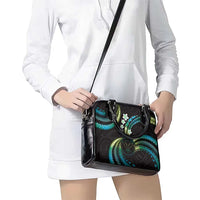 Hawaii Map Kanaka Maoli Shoulder Handbag Fantastic Frangipani Chartreuse Cyan