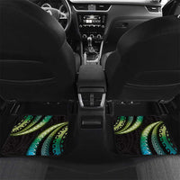 Hawaiian Ukulele Car Mats Chartreuse Cyan Fantastic Plumeria