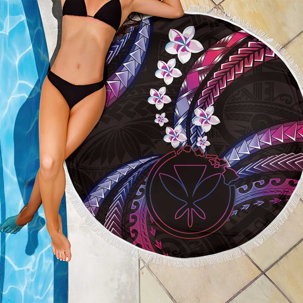 Hawaii Map Kanaka Maoli Beach Blanket Fantastic Frangipani Sweet Dream