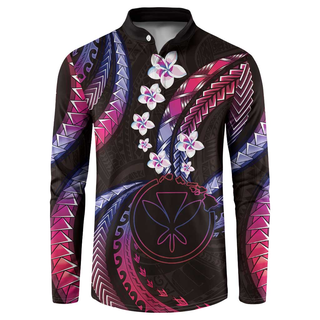 Hawaii Map Kanaka Maoli Button Sweatshirt Fantastic Frangipani Sweet Dream