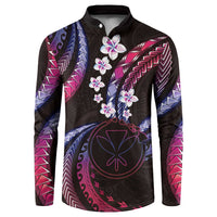 Hawaii Map Kanaka Maoli Button Sweatshirt Fantastic Frangipani Sweet Dream