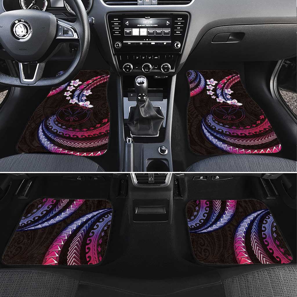 Hawaii Map Kanaka Maoli Car Mats Fantastic Frangipani Sweet Dream