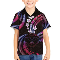 Hawaii Map Kanaka Maoli Family Matching Off Shoulder Maxi Dress and Hawaiian Shirt Fantastic Frangipani Sweet Dream