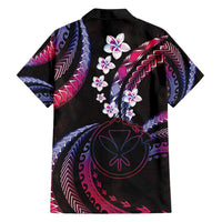 Hawaii Map Kanaka Maoli Family Matching Off Shoulder Short Dress and Hawaiian Shirt Fantastic Frangipani Sweet Dream