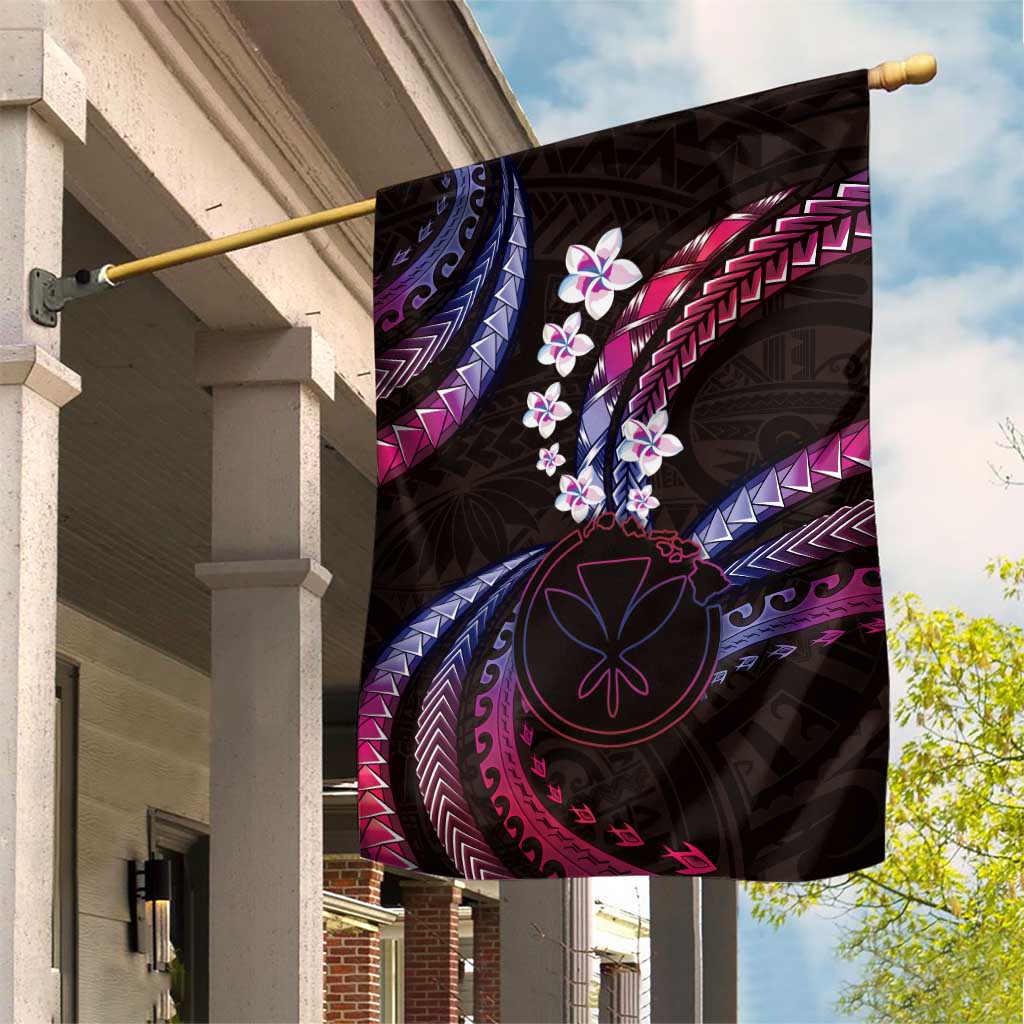 Hawaii Map Kanaka Maoli Garden Flag Fantastic Frangipani Sweet Dream