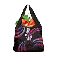 Hawaii Map Kanaka Maoli Grocery Bag Fantastic Frangipani Sweet Dream