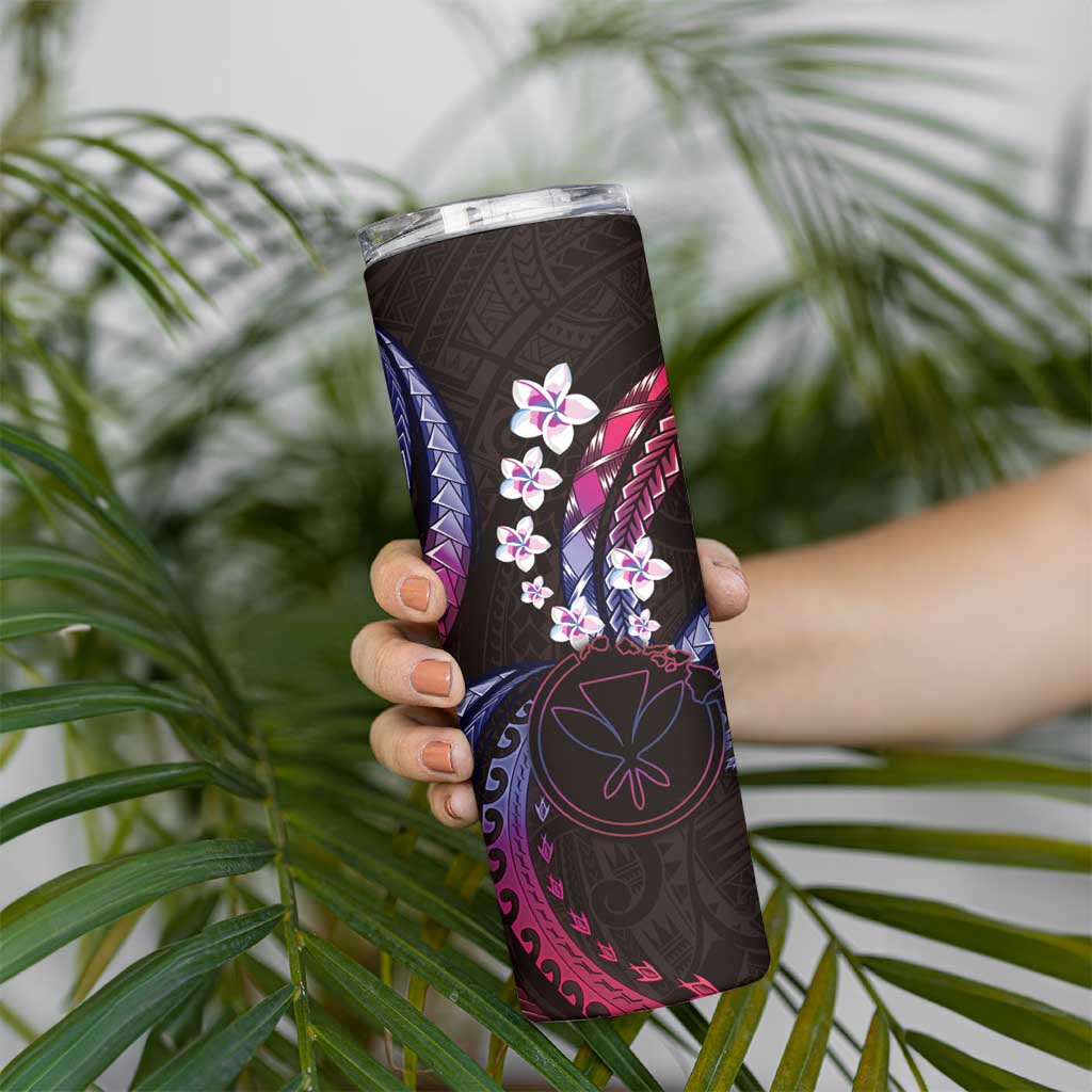 Hawaii Map Kanaka Maoli Skinny Tumbler Fantastic Frangipani Sweet Dream