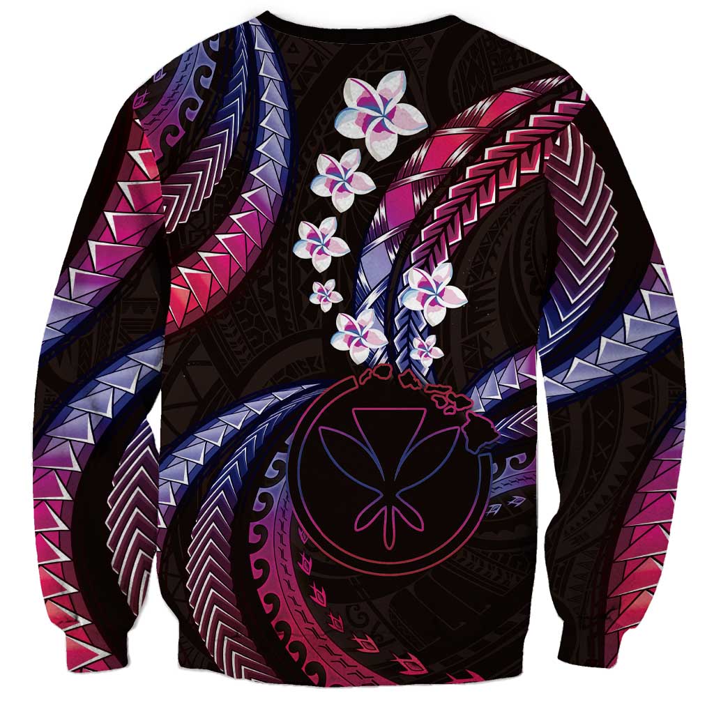 Hawaii Map Kanaka Maoli Sweatshirt Fantastic Frangipani Sweet Dream