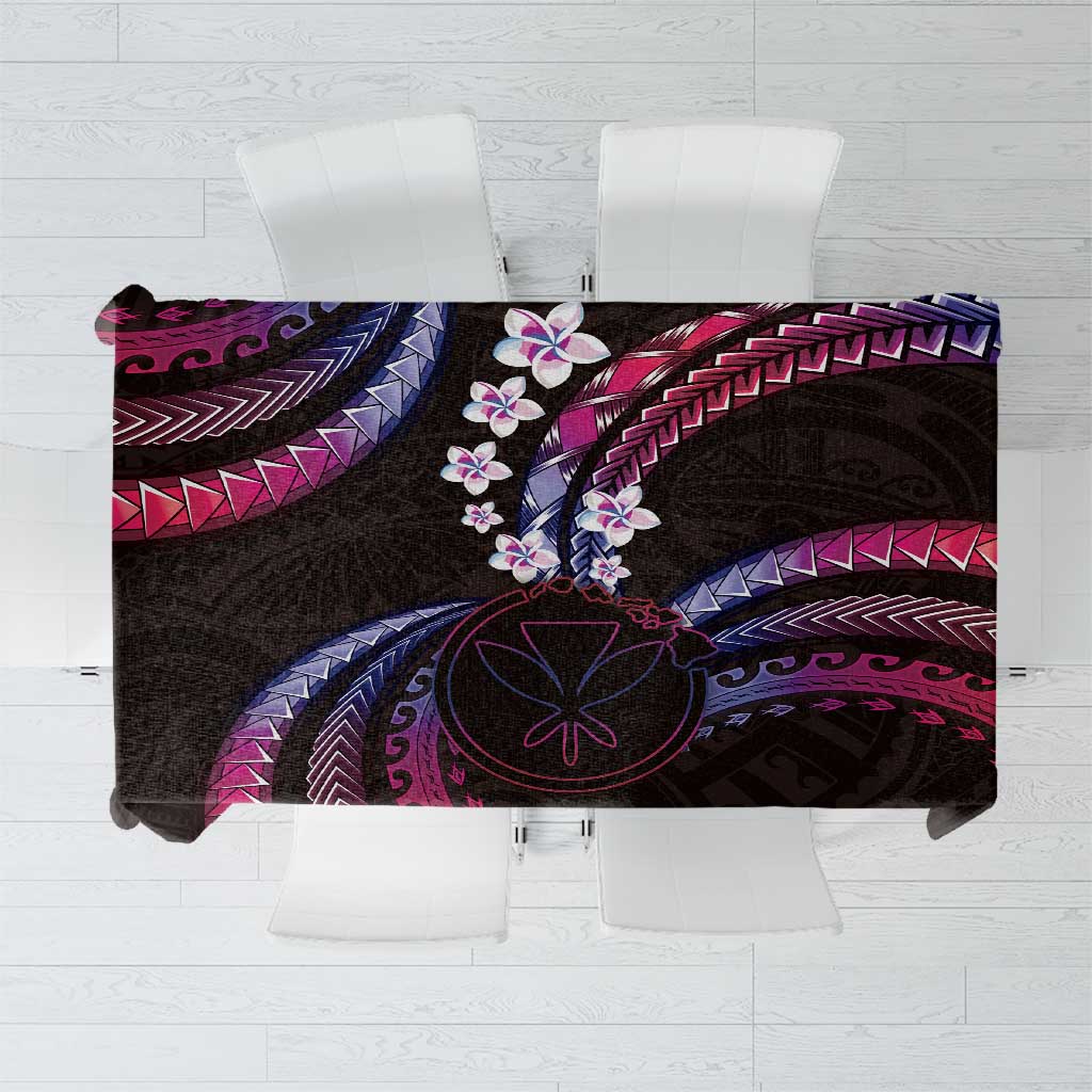 Hawaii Map Kanaka Maoli Tablecloth Fantastic Frangipani Sweet Dream