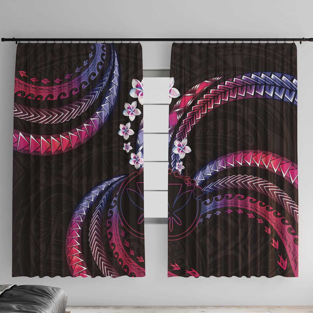 Hawaii Map Kanaka Maoli Window Curtain Fantastic Frangipani Sweet Dream