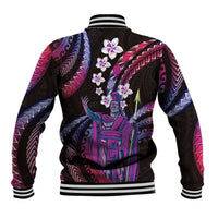 Hawaii King Kamehameha Baseball Jacket Fantastic Plumeria Sweet Vibes
