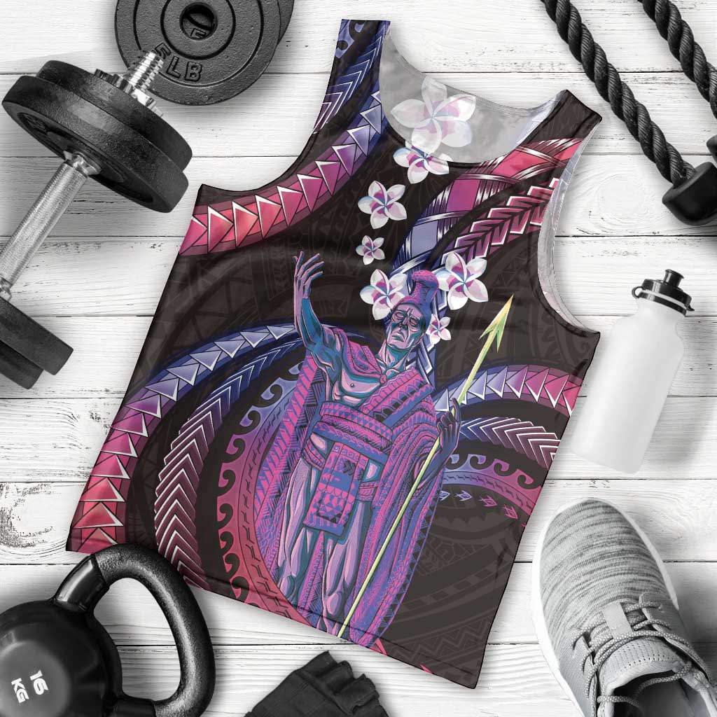 Hawaii King Kamehameha Men Tank Top Fantastic Plumeria Sweet Vibes