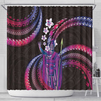 Hawaii King Kamehameha Shower Curtain Fantastic Plumeria Sweet Vibes
