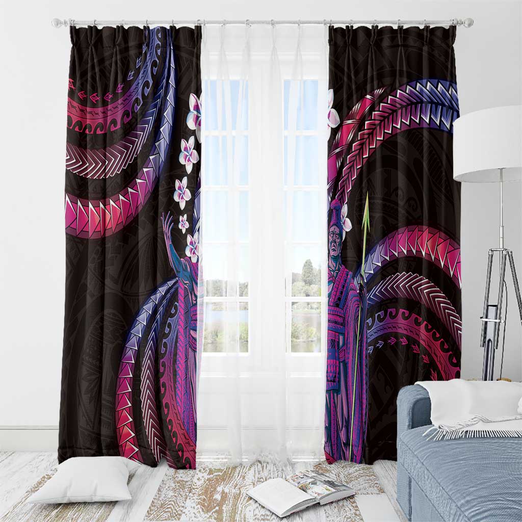 Hawaii King Kamehameha Window Curtain Fantastic Plumeria Sweet Vibes