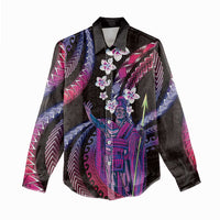 Hawaii King Kamehameha Women Casual Shirt Fantastic Plumeria Sweet Vibes