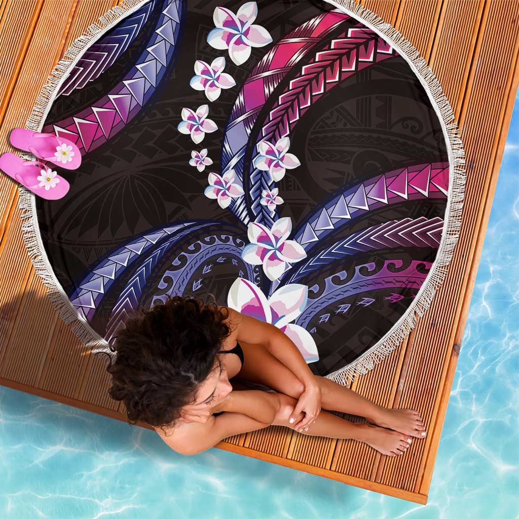 Hawaii Plumeria Beach Blanket Sweet Gradient Polynesian Pattern