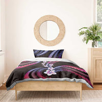 Hawaii Plumeria Bedding Set Sweet Gradient Polynesian Pattern
