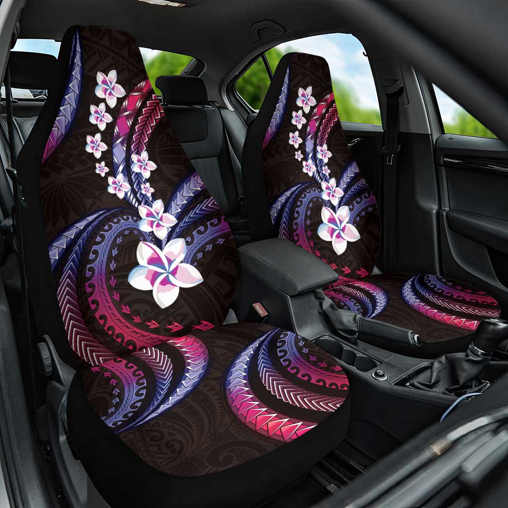 Hawaii Plumeria Car Seat Cover Sweet Gradient Polynesian Pattern