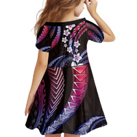 Hawaii Plumeria Family Matching Off Shoulder Maxi Dress and Hawaiian Shirt Sweet Gradient Polynesian Pattern