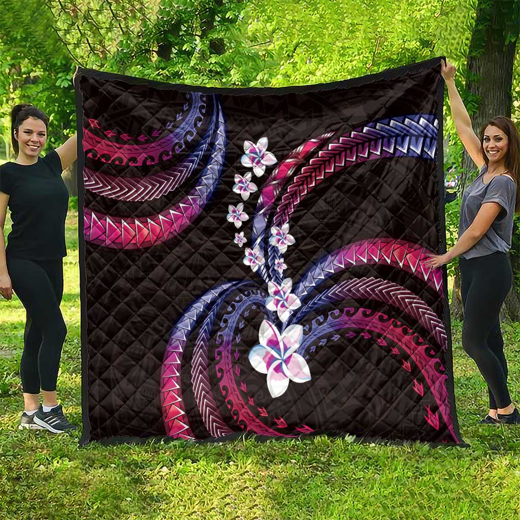 Hawaii Plumeria Quilt Sweet Gradient Polynesian Pattern