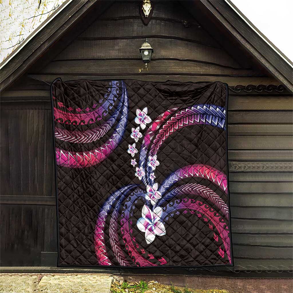 Hawaii Plumeria Quilt Sweet Gradient Polynesian Pattern