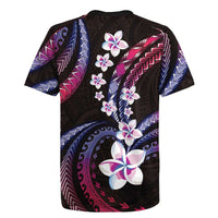 Hawaii Plumeria Rugby Jersey Sweet Gradient Polynesian Pattern