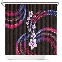 Hawaii Plumeria Shower Curtain Sweet Gradient Polynesian Pattern