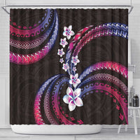 Hawaii Plumeria Shower Curtain Sweet Gradient Polynesian Pattern
