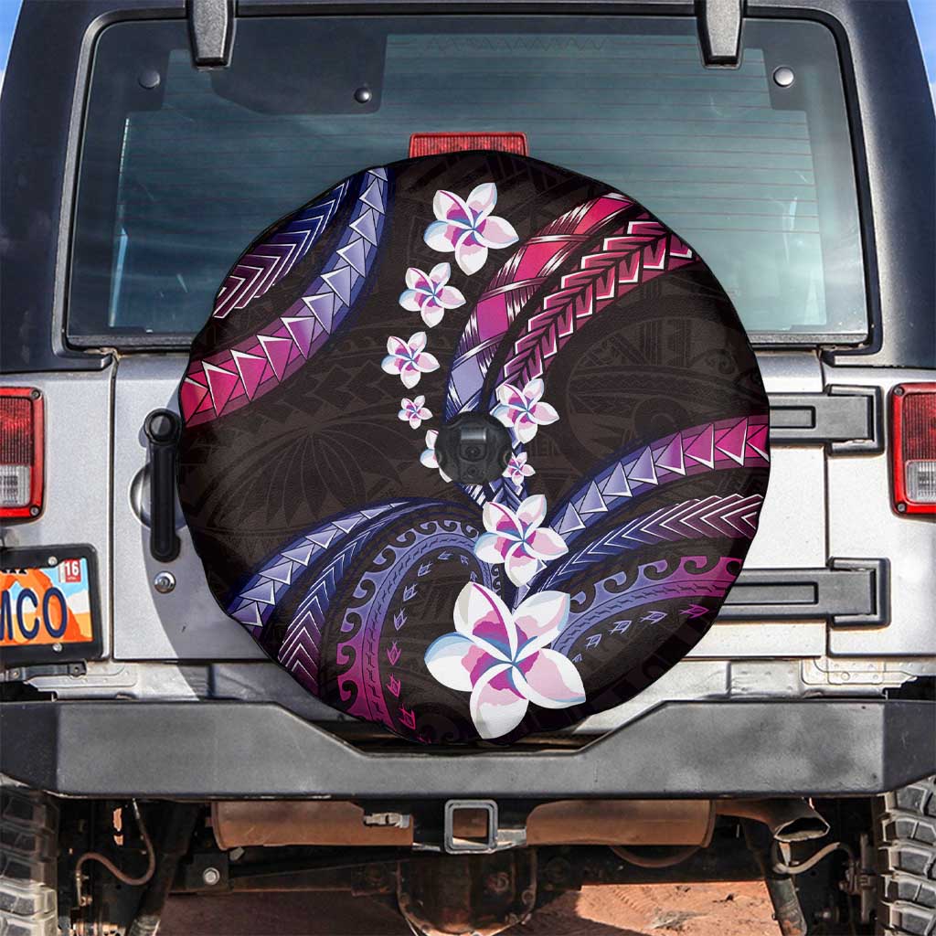 Hawaii Plumeria Spare Tire Cover Sweet Gradient Polynesian Pattern