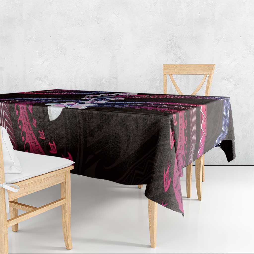 Hawaii Plumeria Tablecloth Sweet Gradient Polynesian Pattern