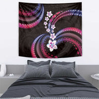Hawaii Plumeria Tapestry Sweet Gradient Polynesian Pattern
