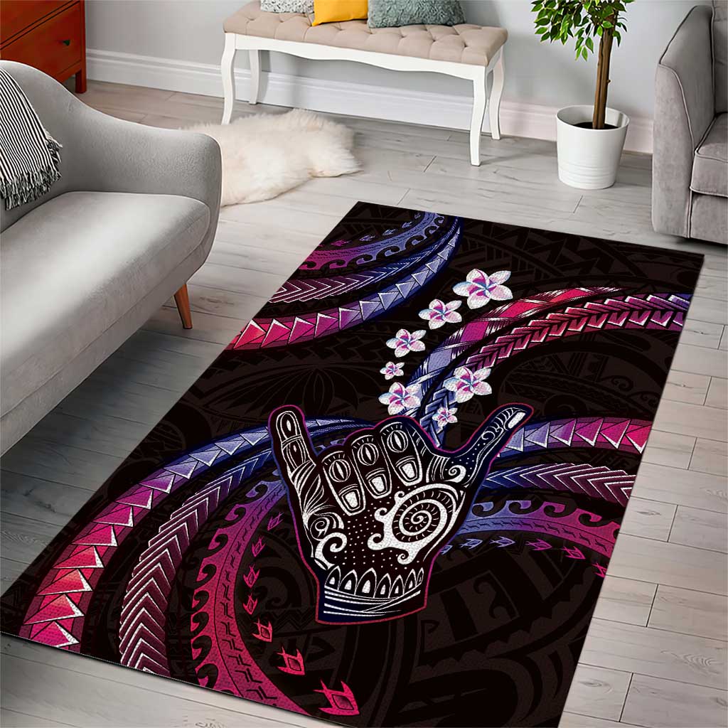 Hawaii Shaka Sign Area Rug Fantastic Frangipani Sweet Vibes