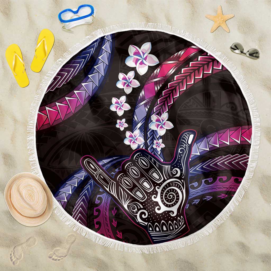 Hawaii Shaka Sign Beach Blanket Fantastic Frangipani Sweet Vibes