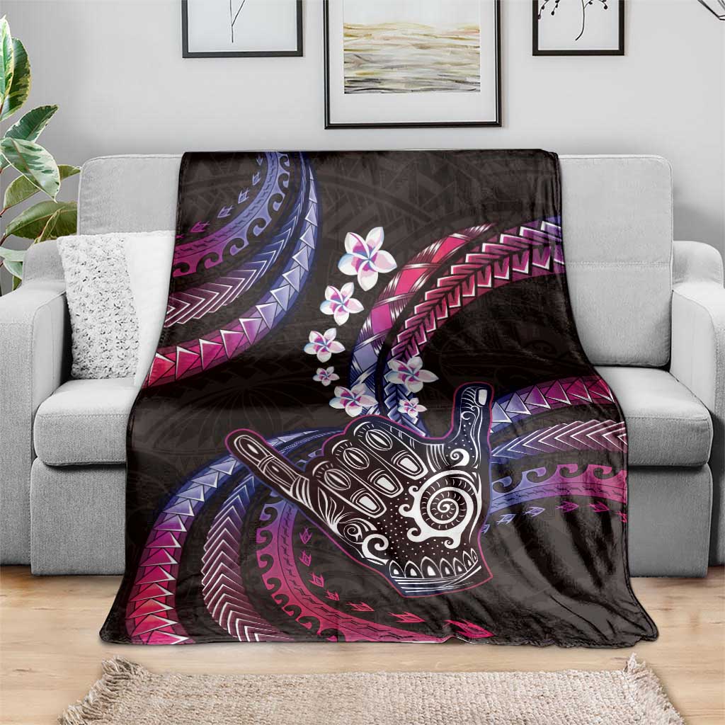 Hawaii Shaka Sign Blanket Fantastic Frangipani Sweet Vibes