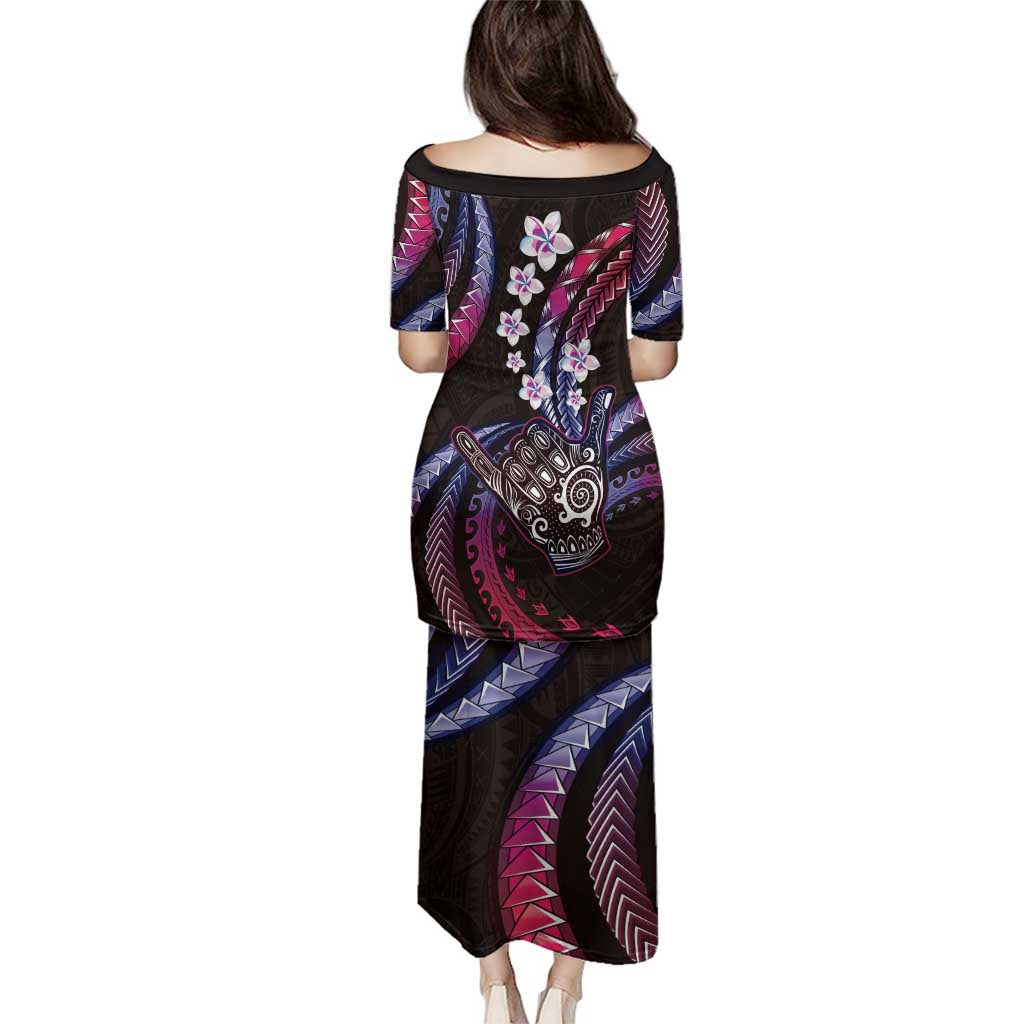 Hawaii Shaka Sign Family Matching Puletasi and Hawaiian Shirt Fantastic Frangipani Sweet Vibes