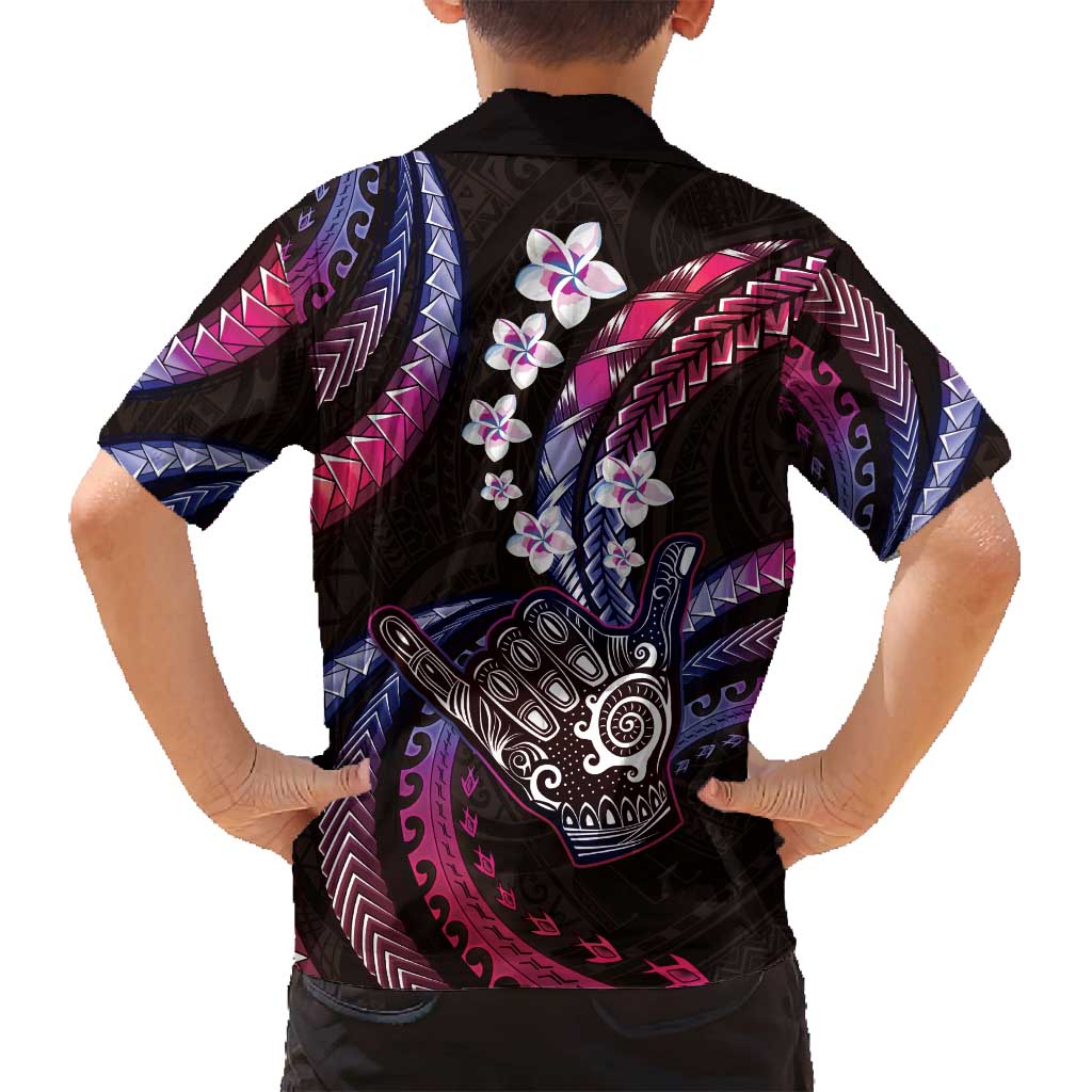 Hawaii Shaka Sign Family Matching Tank Maxi Dress and Hawaiian Shirt Fantastic Frangipani Sweet Vibes