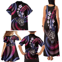 Hawaii Shaka Sign Family Matching Tank Maxi Dress and Hawaiian Shirt Fantastic Frangipani Sweet Vibes
