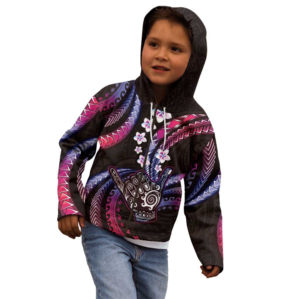 Hawaii Shaka Sign Kid Hoodie Fantastic Frangipani Sweet Vibes
