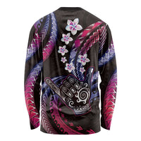 Hawaii Shaka Sign Long Sleeve Shirt Fantastic Frangipani Sweet Vibes