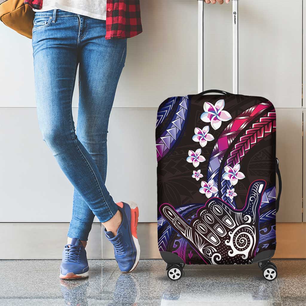 Hawaii Shaka Sign Luggage Cover Fantastic Frangipani Sweet Vibes