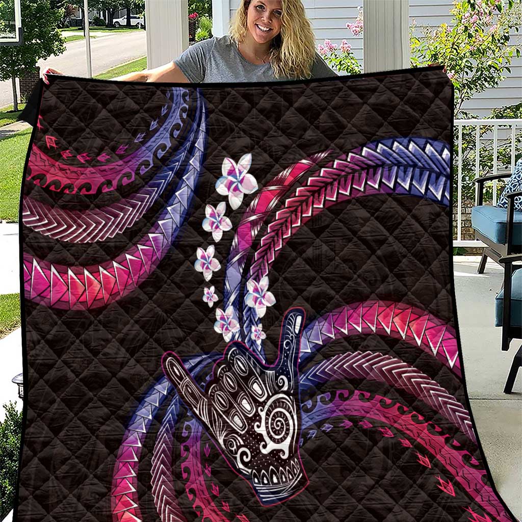 Hawaii Shaka Sign Quilt Fantastic Frangipani Sweet Vibes