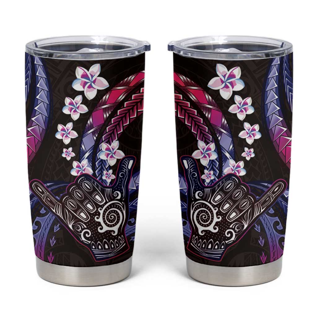 Hawaii Shaka Sign Tumbler Cup Fantastic Frangipani Sweet Vibes