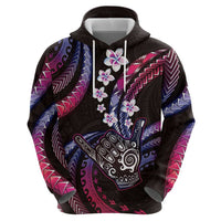 Hawaii Shaka Sign Zip Hoodie Fantastic Frangipani Sweet Vibes