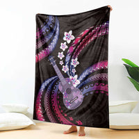 Hawaiian Ukulele Blanket Sweet Dream Fantastic Plumeria