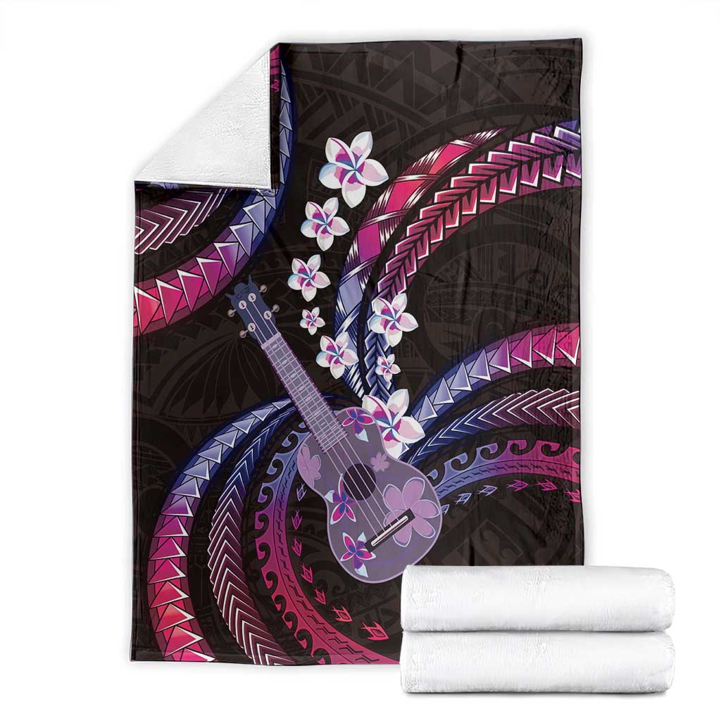 Hawaiian Ukulele Blanket Sweet Dream Fantastic Plumeria