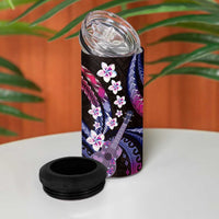 Hawaiian Ukulele 4 in 1 Can Cooler Tumbler Sweet Dream Fantastic Plumeria